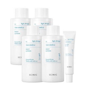 [싸이닉] [단독구성] 더 심플 데일리 로션 260ml 4개+심플 크림 40ml 하나 더!, 1개, 상세 설명 참조