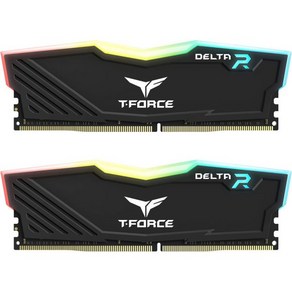 TEAMGROUP TFoce Delta RGB DDR4 64GB 2x32GB 3600MHz PC428800 CL18 데스크탑 이밍 메모리 모듈 램 블랙 TF3D464G3600, 64GB(2x32GB)_Black