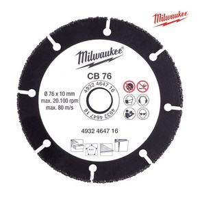 밀워키 3인치 절단석 4932 4647 16 석고보드 시멘트 플라스틱, 1개