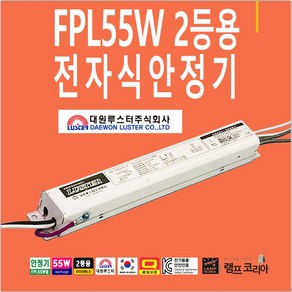 형광등 전자식 안정기 교체 FPL55W 2등용 대원루스터 DU-55D22L