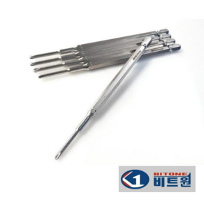 비트원 국산 단면십자 드라이버비트 +2 x 3 x 150mm 소량낱개, 1개