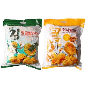 구운 김 달콤 쌀과자+ 달콤 꿀 허니 쌀과자 대용량, 2개, 900g