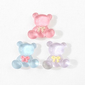 비즈아이 [6630-19]호마이카부착형 리본곰 24x25mm 1개