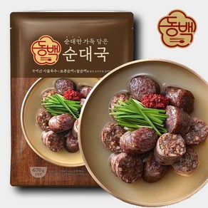 [동백순대국] 순대만 가득 담은 프리미엄 순대국, 6개, 670g