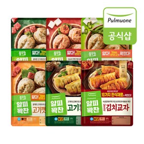 풀무원 얄피꽉찬 얇은피만두 6종(고기/김치/땡초/깻잎/한식교자) 8봉 골라담기, 12. 한식교자(고기)4봉+한식교자(김치)4봉, 1개, 400g