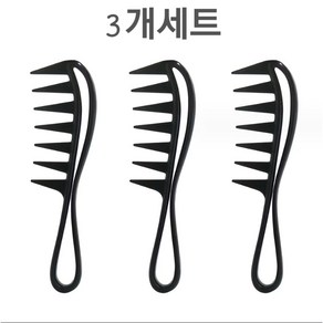 도도리치 스타일링 손질 일자빗, 블랙, 3개