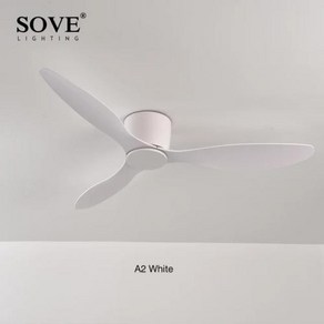 실링팬 SOVE 모던 로우 플로어 DC 모터 블랙 화이트 30W 원격 제어 심플한 가정용 220V, 42 inch, 1) A2 White  42 inch, 9) A2 White  42 inch