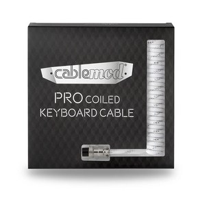 CableMod CableMod Po Coiled 항공 키보드 케이블 (1.5m 스털링 화이트), 1개