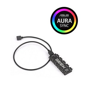 RGB 10포트 허브 AURA SYNC PC튜닝용, 1개