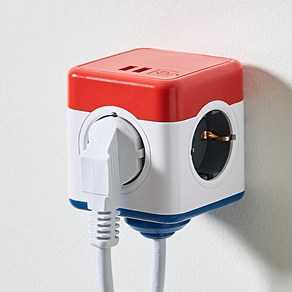 [천하지엘씨] 파워큐브V2 고용량 디자인멀티탭 오리지널 4구USB/ 파워큐브멀티탭/ 4000W 과부하차단/ 고용량 가전제품용, V2-1250PKWTPK 핑크, 1개