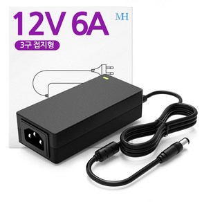 명호전자 12V 6A 어댑터 (TY1206000Z1MN) LED 모니터 DC 12V6A아답터