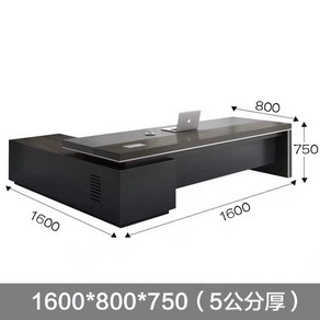 중역 책상세트 심플 ㄱ자책상 대표님 회장님 임원용, 상세 페이지 참고, 1.6m 보스 테이블