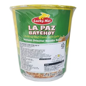 필리핀 라면 럭키미 Lucky me 라파즈 배초이 컵라면 70g / LA PAZ BATCHOY Instant Vemicelli Soup, 1개