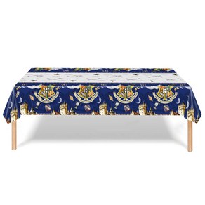 해리포터 생일 파티 디너웨어 일회용 접시 배너 케이크 장식 걸이, 1개, 3.Tablecloth 1pcs