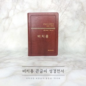 비치용 큰글씨 성경전서 중합본 무지퍼 브라운 NKR73THU (금박 인쇄)