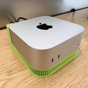 Mac Mini M4 Po 3D 호스트 방진 베이스 브래킷 상단 전원 스위치, 1개, 블랙