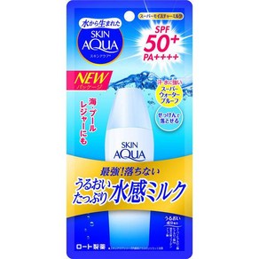 로토 제약 SKIN AQUA 스킨 아쿠아 슈퍼 모이스처 밀크 40ml [선크림 얼굴·바디용 SPF50+ PA++++], 단일, 1개