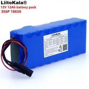 LiitoKaLa 18650 리튬 배터리 BMS 75W 감시 카메라 12V 12A 12000MAh