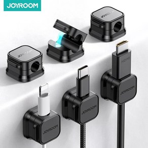 조이랩 마그네틱 케이블 홀더 테이블 책상 선정리 Joyoom 정품, 6 Pcs Black, 6개