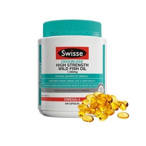 스위스 고함량 1500mg 무취 와일드 피쉬오일 400정 SWISSE ODOURLESS WILD FISH OIL, 1개