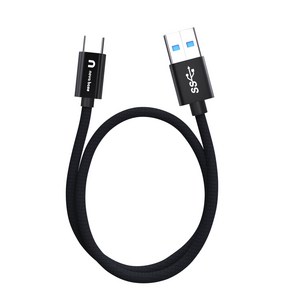 속도빠른 안드로이드오토 케이블 C타입 고속 충전 데이터 케이블 USB3.2 Gen2 A TO C, 1개, 100cm, 블랙10Gbps