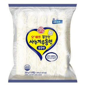 오뚜기 오쉐프_쫄깃한사누끼우동면보통면 1KG, 5개