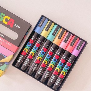 올드림 유니 포스카 POSCA PC-1M 3M 5M 8K POP 포스카세트, PC-1M 7색 파스텔