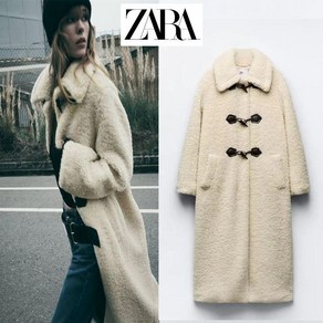 자라 양털 로프 버클 뽀끌이 롱 코트 ZARA