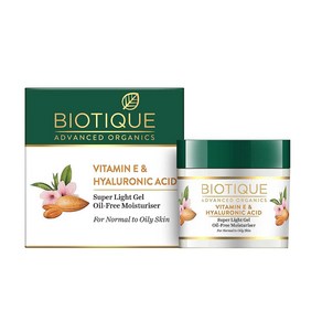 바이오티크 Biotique Advanced Organics 비타민 E & 히알루론산 슈퍼 라이트 젤 오일 프리 모이스처라이저 50g