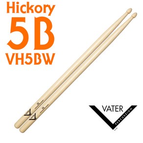 Vater(베이터) Hickory 5B 드럼스틱 우드팁 (VH5BW)