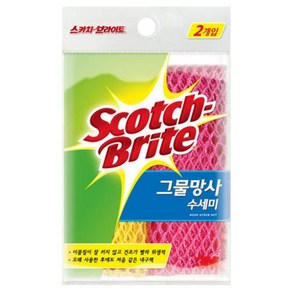 3M 스카치브라이트 그물망사 수세미, 2개입, 1개