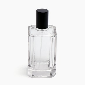 새로핸즈 클램프 타입 유리 향수공병 사각JM매트블랙캡 100ml, 단품, 1개