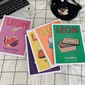 제이킨 촬영소품 레옹 잡지 LEON 잡지 책 노트 6colo, 그린(Smoothies)