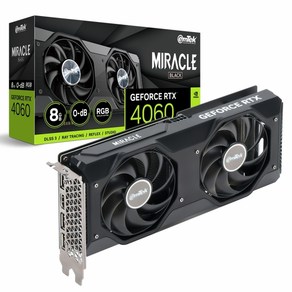 이엠텍 지포스 RTX 4060 MIRACLE BLACK D6 8GB