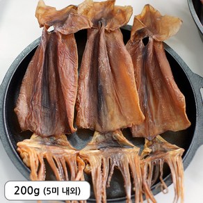 삼천포 건조 쫄쫄이 오징어 마른오징어 5-10미 내외, 1개, 200g