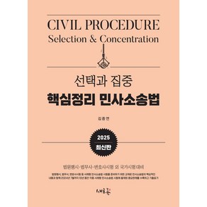 2025 선택과 집중 핵심정리 민사소송법:법원행시 법무사 변호사시험 외 국가시험 대비, 새흐름