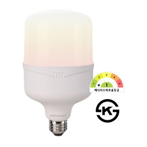 LED 벌브 램프 E26 27W 전구색 메가맨 KS제품 1등급, 1개