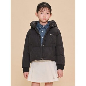 빈폴키즈 BEANPOLE KIDS 여아 하이넥 후드 덕다운 숏패딩 블랙 BI4938G035171892