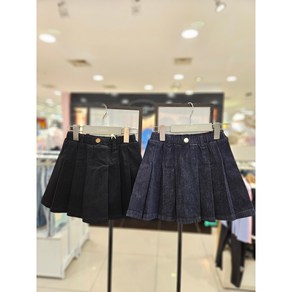셀덴 [동아백화점 수성점] 60% 여아 아동 키즈룩 봄 가을 속바지 있는 스판기 짱짱한 스냅 장식 주름 스커트 EDWH23852-01