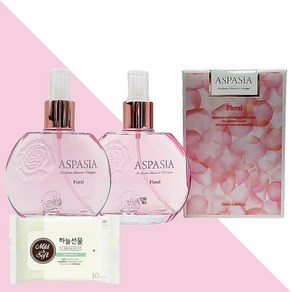 아스파시아 퍼퓸 샤워코롱 후로랄 150ml 2개(+하늘선물 물티슈 10매), 2개