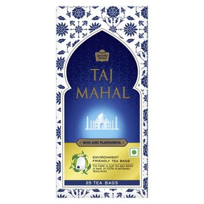 인도정품 타지마할 Taj Mahal Tea 브룩 본드 25티백, 1개, 25개입