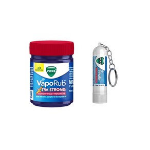 Vicks Combo Pack of Vapoub Xta Stong Balm (25ml) & Inhale (0.5ml)  Fo Cough Cold & Headache, 1세트, 1회분