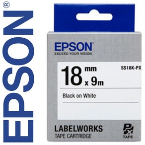 *정품* [ EPSON ] 라벨테이프, SS18K-PX [18mm 백색/검정글씨], 1개