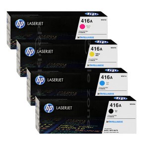 HP W2040A 정품토너 Colo Lasejet Po M454dn M454dw M454nw M479dw M479fdn M479fdw M480f M455dn HP416A, 1개, W2042A 노랑/정품