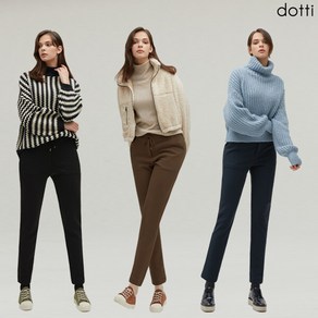 [도티 dotti] 도티 21 Winte 여성 테이퍼드핏 기모 팬츠 3종