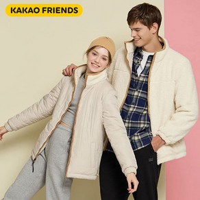 르오트 카카오프렌즈(KAKAO FRIENDS) 디어춘식 보아 리버시블 남여공용 퀼팅 경량패딩 점퍼-사이즈85~120까지