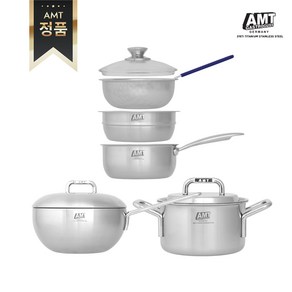 [정품] AMT 316Ti스텐 샤프 3종 세트(멀티웍 24cm 스마트쿡 편수 18cm 양수 20cm)