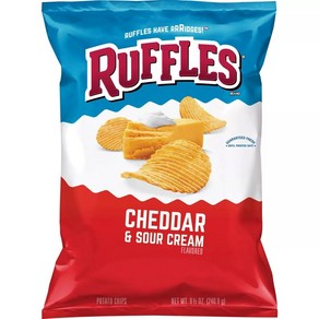 [미국직배송]러플스 체다 & 사워크림 포테이토 칩 240.9g Ruffles Cheddar And Sour Cream Chips