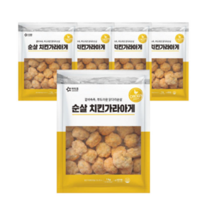[다만세푸드] 아워홈 골든 치킨가라아게 1kg x 5봉 / 순살치킨, 5개