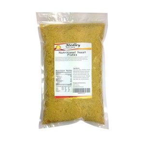 Nutritional Yeast Flakes 1 lb. Fortified - Gluten 영양 효모 플레이크 1파운드 강화 - 글루튼 프리 - GMO 없음 - 비건 - 채식 지원